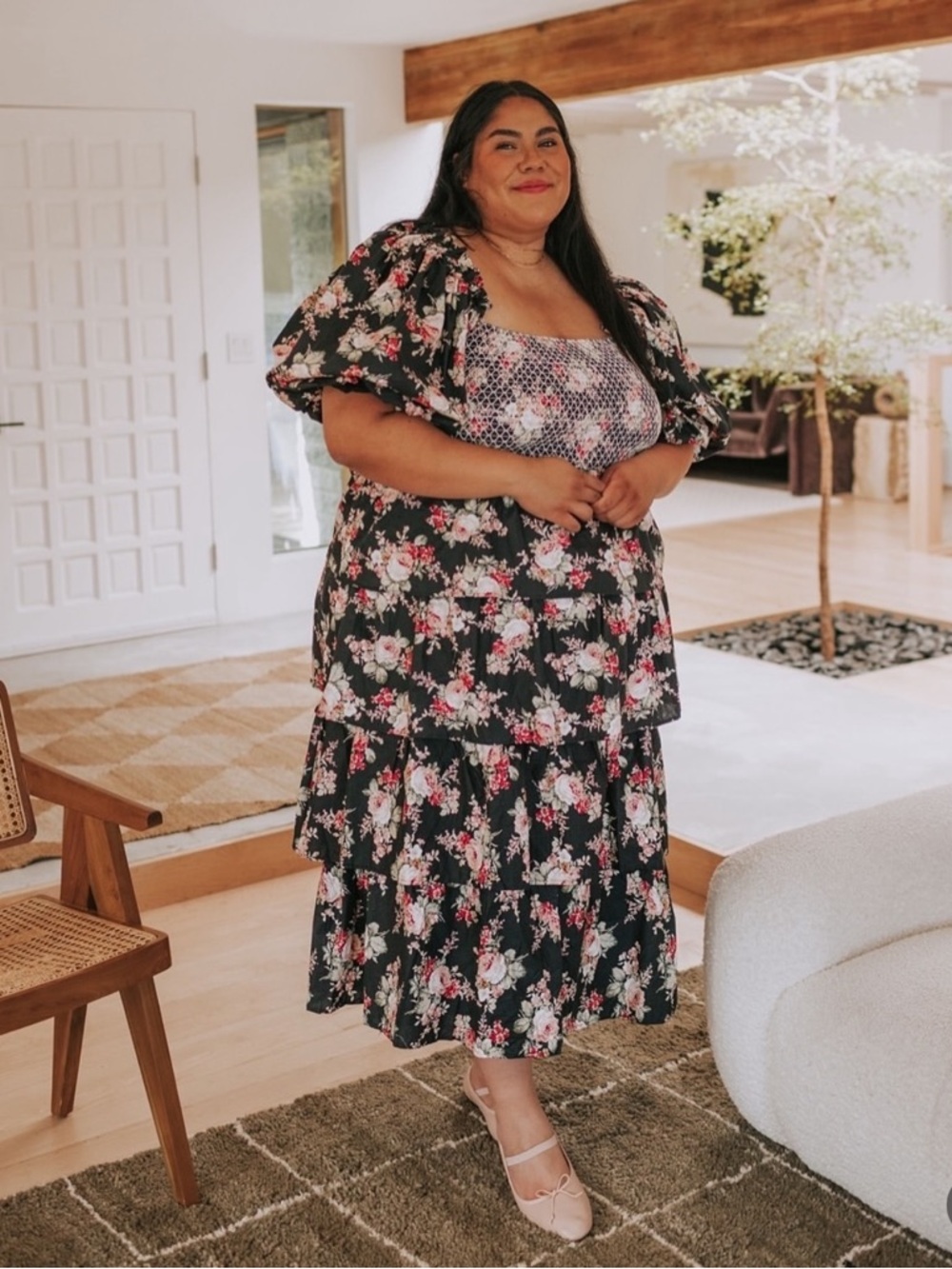 One Loved Babe Midnight Memories Black Garden Floral Dress NWT Size 3X